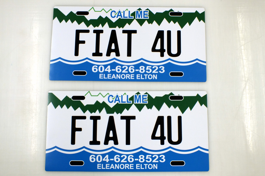 12" x 24" .030 car magnet, digital printed, matte laminated, round corners.